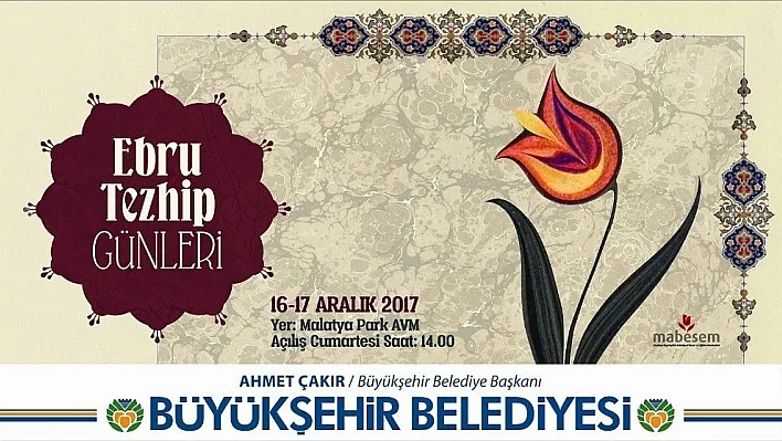Büyükşehir'den ebru tezhip günleri
