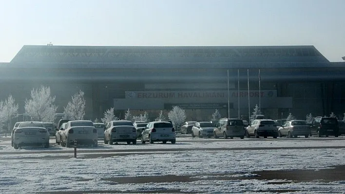 Erzurum'da düşen kırağı izlenmeye değer manzaralar oluşturdu
