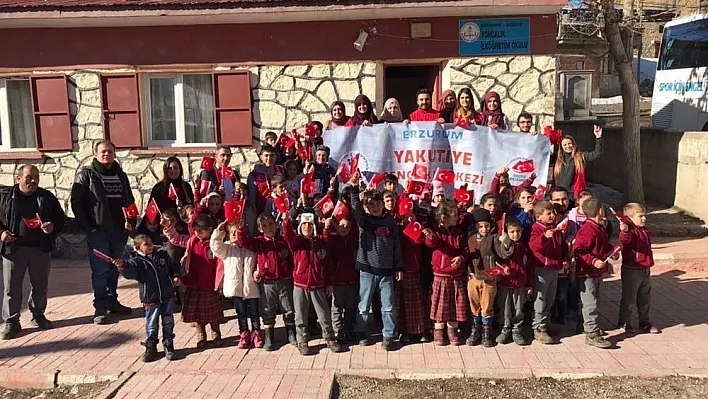 Yakutiye Gençlik Merkezi'nden köy okullarında çocuklarla  'Değerler Eğitimi ve Kitap Söyleşileri'
