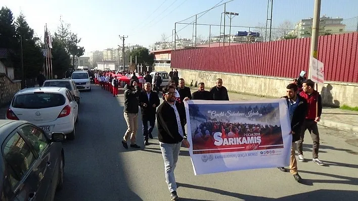 Kahramanmaraş Sarıkamış şehitleri için yürüdü
