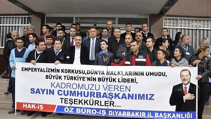 Taşeron işçilerinden Cumhurbaşkanına teşekkür
