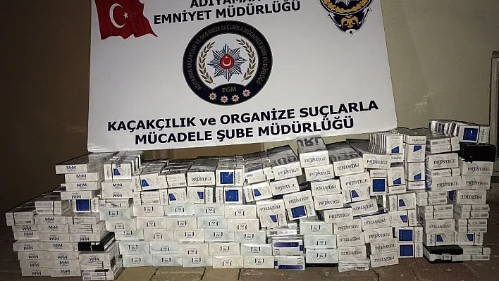 Adıyaman'da kaçak sigara ele geçirildi
