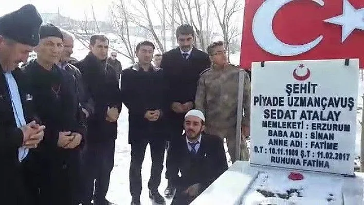 Fırat Kalkanı şehidi mezarı başında anıldı
