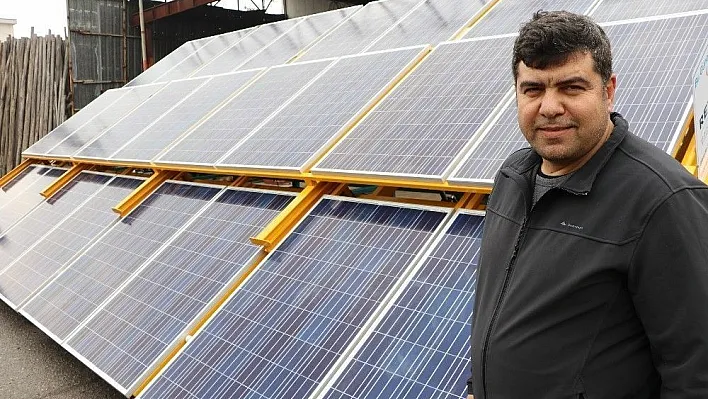 (Özel haber) Kahramanmaraşlı girişimci mobil güneş enerji santrali üretti
