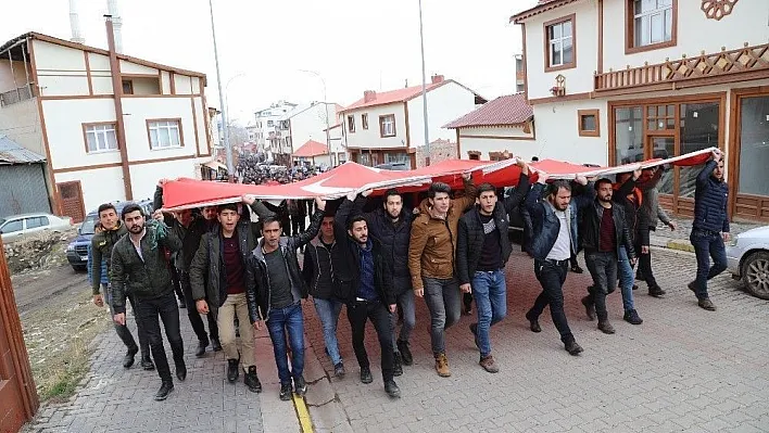 Narman'da Zeytin Dalı Harekatına destek yürüyüşü yapıldı
