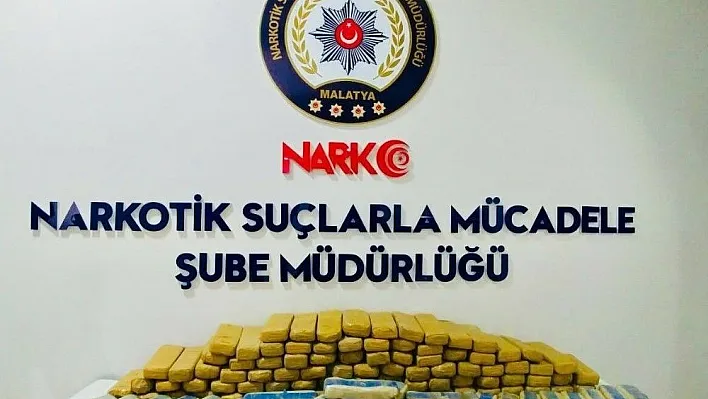 Malatya'da 58 kilo eroin ele geçirildi
