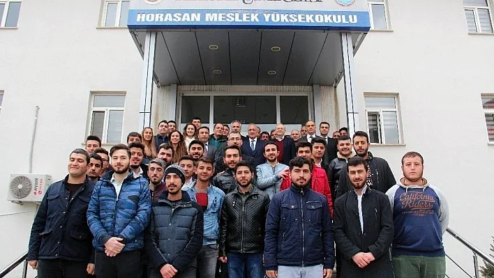 Rektör Çomaklı'nın üçüncü durağı Horasan İlçesi oldu
