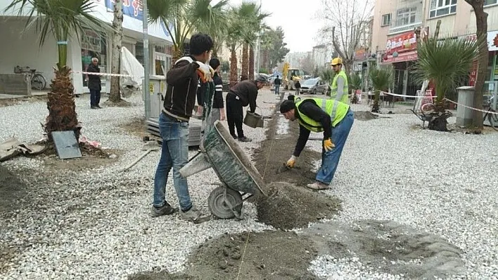 Filistin Caddesinde düzenleme çalışmaları
