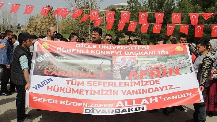 DÜ'de öğrencilerden Afrin'e destek
