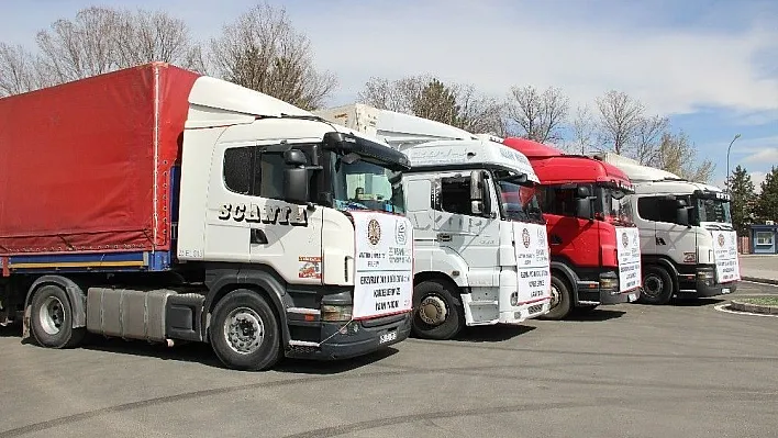 Erzurum'dan Doğu Guta'ya 5 tır insani yardım
