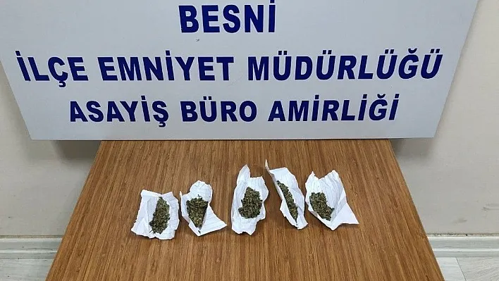 Besni'de satışa hazır uyuşturucu ele geçirildi
