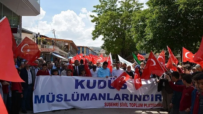 Suşehri'nde İsrail protesto edildi
