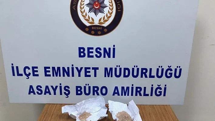 Besni'de uyuşturucu madde ele geçirildi
