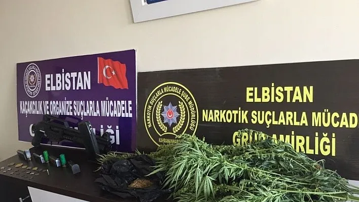 Elbistan polisinden tarihi eser ve uyuşturucu operasyonu
