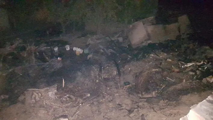 Ahırda çıkan yangında, 4 hayvan telef oldu
