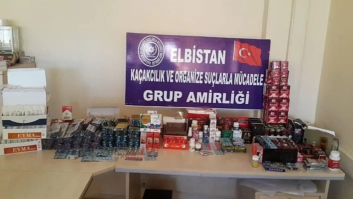 Elbistan polisinden cinsel içerikli hap ve ürün operasyonu
