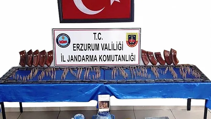 Erzurum'da sığınak içerisinde mühimmat ele geçirildi
