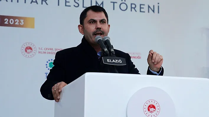 Bakan Kurum Elazığ'da temel atma töreninde konuştu