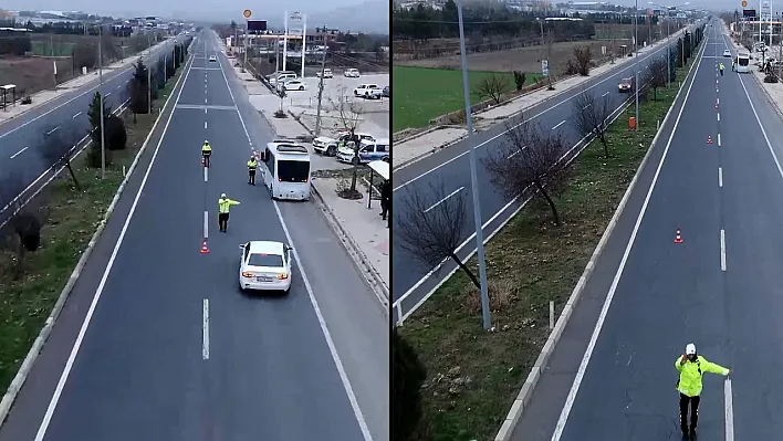 Dron destekli trafik denetimi yapıldı