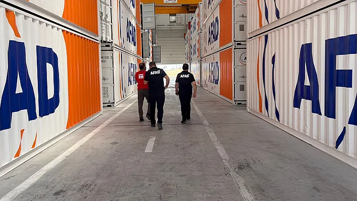Elazığ AFAD lojistik deposunda inceleme