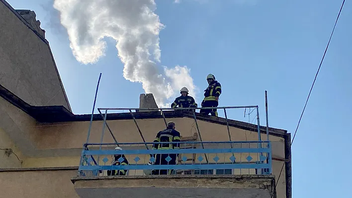 Elazığ'da baca yangını