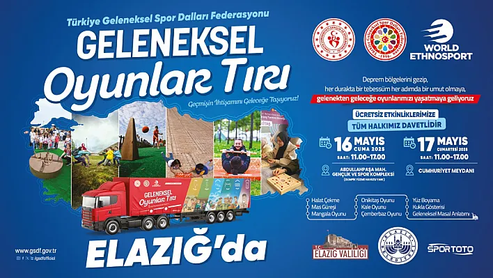 Elazığ'da çocuklar geleneksel oyunlarla buluşuyor
