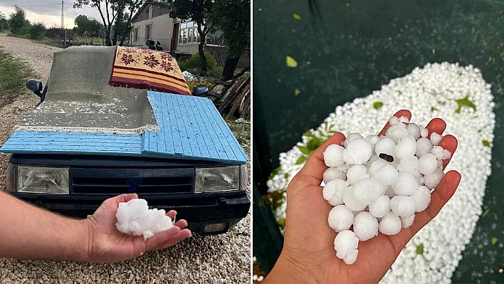 Elazığ'da dolu şoku