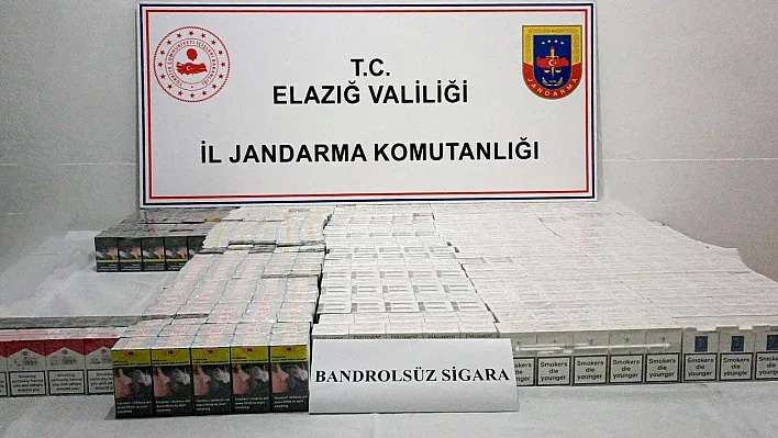 Elazığ'da kaçak sigara ele geçildi