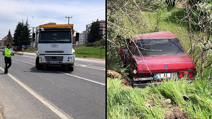 Elazığ'da kamyon ile otomobil çarpıştı