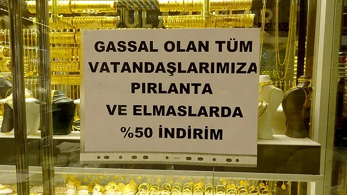 Elazığ'da kuyumcudan gassallara yüzde 50 indirim