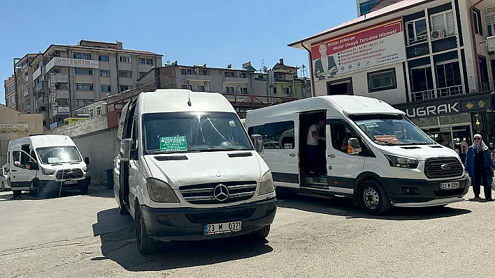 Elazığ'da minibüs ücretlerine zam