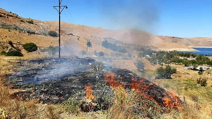 Elazığ'da örtü yangını