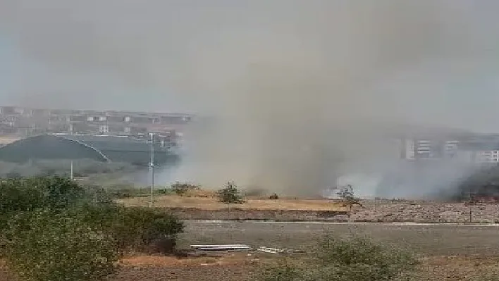 Elazığ'da otluk alanda yangın