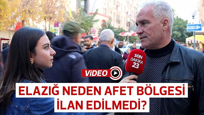 Elazığ neden afet bölgesi ilan edilmedi?