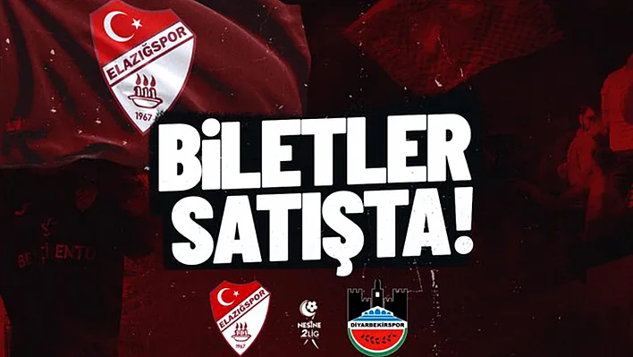 Elazığspor - Diyarbekirspor maçı biletleri satışta