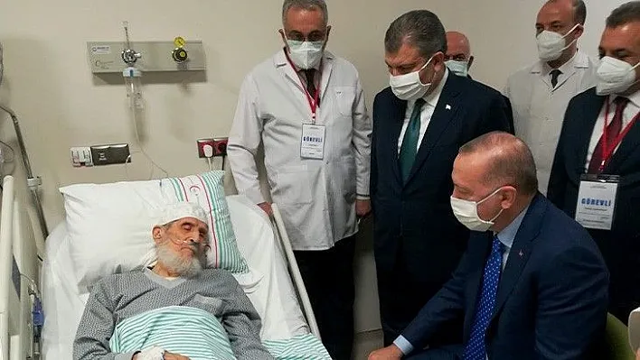 Erdoğan'dan, Fethi Sekin'in babası ve Hafız Abdullah Nazırlı'ya ziyaret