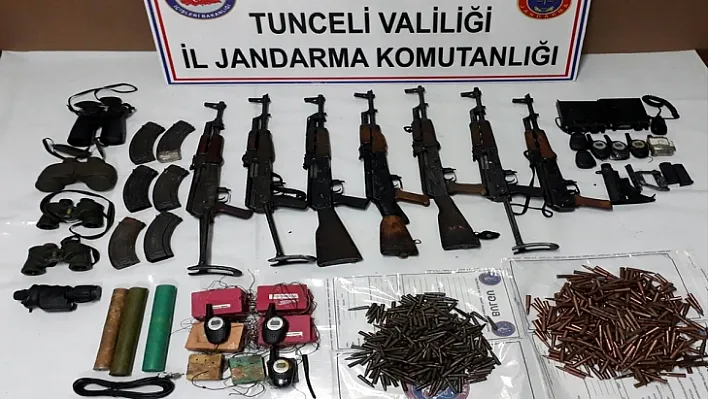 Tunceli'de PKK'nın silah deposu ele geçirildi