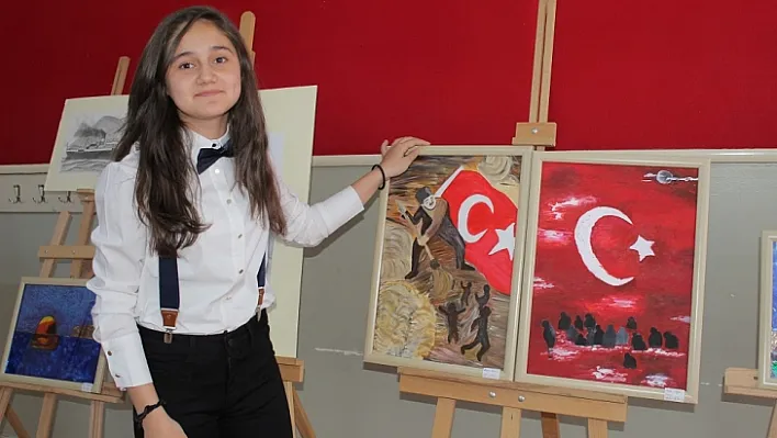Çocuklardan, 'Vatan Sevgisi' resim sergisi