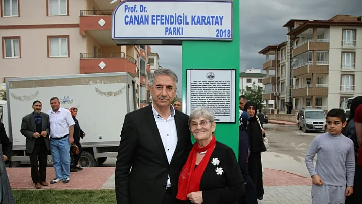 Prof. Dr. Canan Karatay parkı açıldı