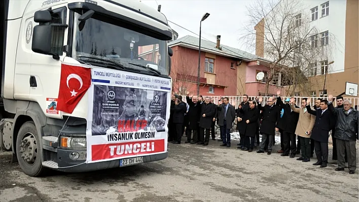 Tunceli'den Haleplilere yardım