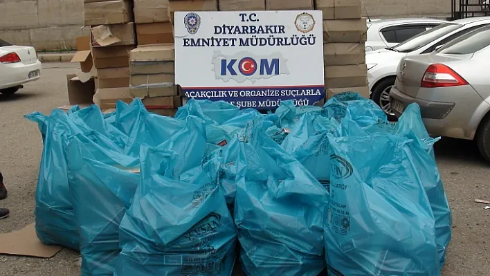 Diyarbakır'da 59 bin paket kaçak sigara ele geçirildi