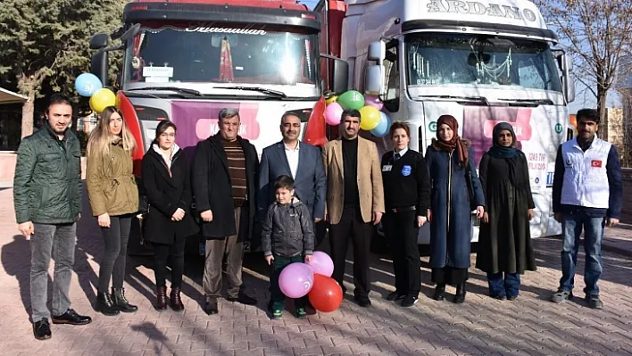 Elazığ KYK İl Müdürlüğünden Suriye'ye yardım