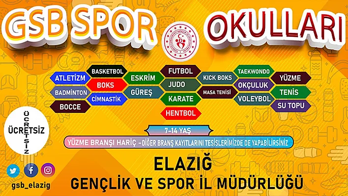 GSB Spor Okulları kayıtları başladı