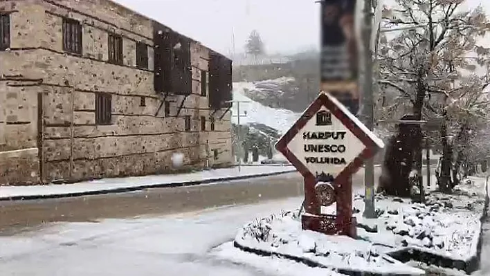 Harput mart ayında beyaza büründü