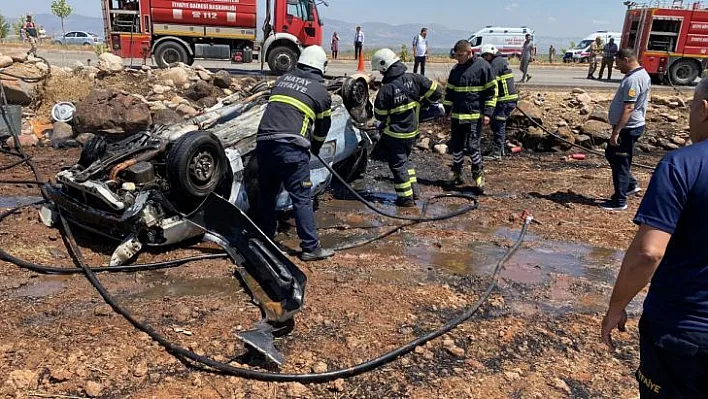 Hatay'da feci kaza