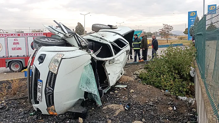 Kayganlaşan yol kazaya neden oldu