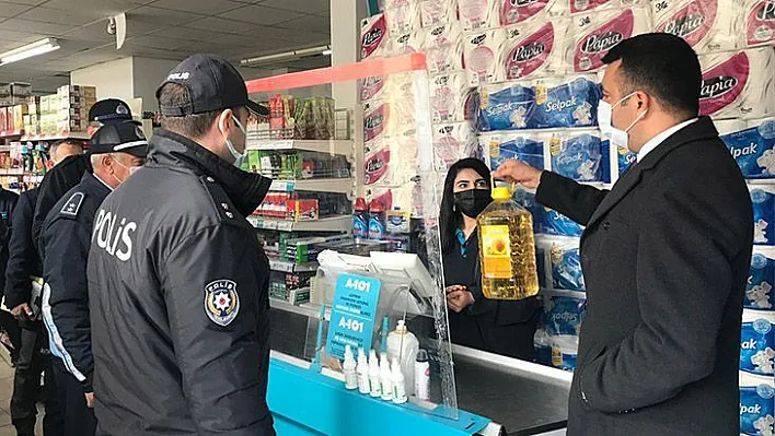 Keban'da fahiş fiyat ve stokçuluk denetimi