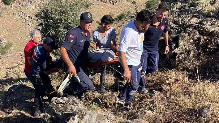 Keçi kaçtı, kendisi kayalıklardan yuvarlandı