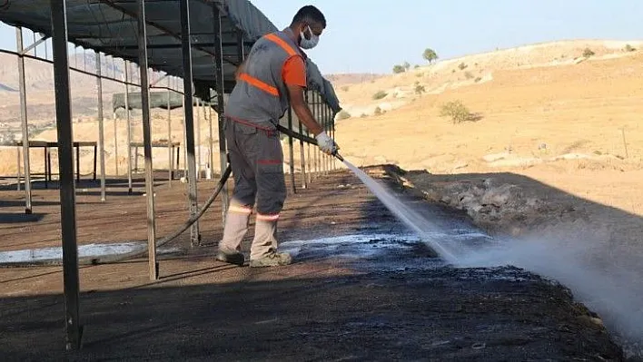 Kurban satış ve kesim alanları temizlendi