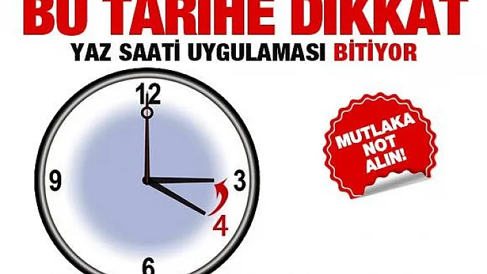 Saatler 1 Saat Geriye !